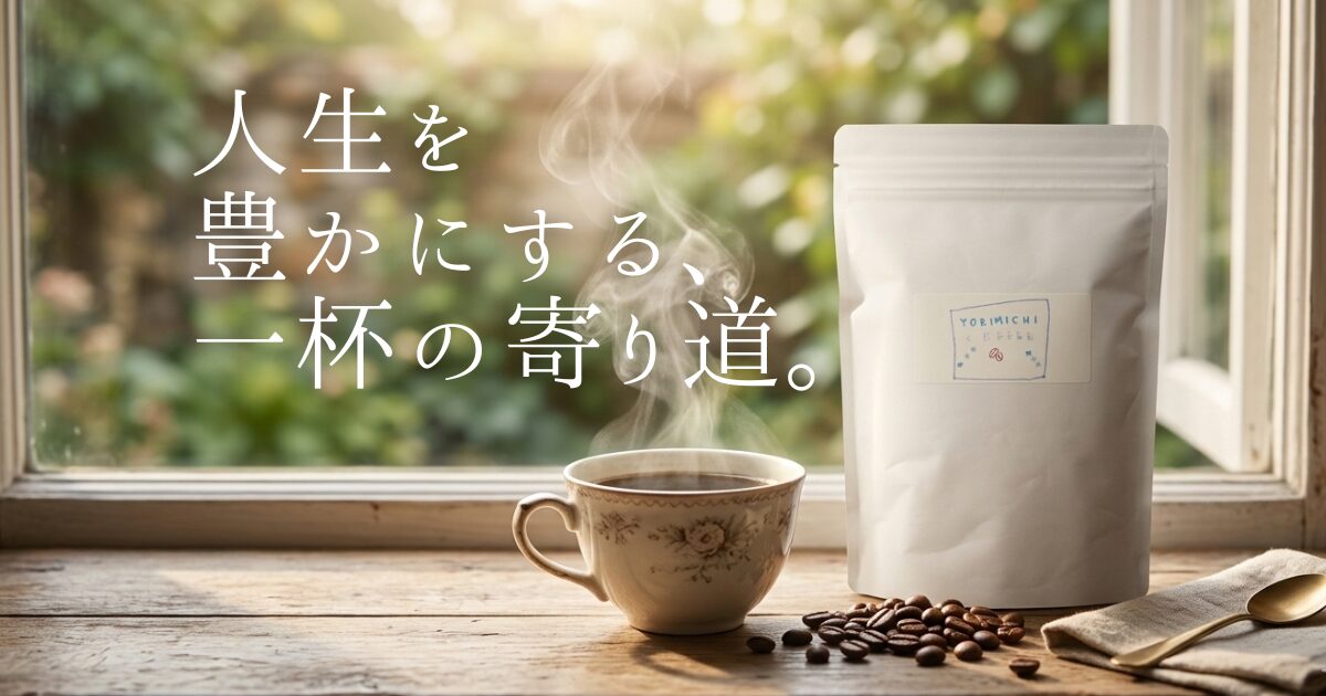 「本当に美味しいコーヒーが飲みたい」と願うあなたへ。トレーサビリティが明確で、安心・安全にこだわり抜いたYORIMICHI COFFEEを徹底レビュー。自家焙煎が引き出すフルーティーな香りと、一杯のコーヒーが日常にもたらす心の余裕を、専門家の視点からお伝えします。